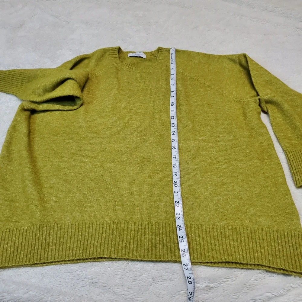 Old Navy Green Bohemian Boho Preppy Wool Blend Oversized Sustainable Sweater L - Picture 4 of 7
